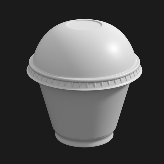 Download Free Ice Cream Cup 004 3D Model – High-Quality Plastic Packaging