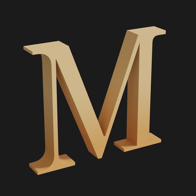 Letter M 001 3D Model