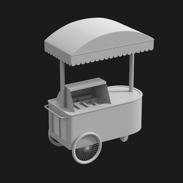 Free Download: Ice Cream Cart 001 3D Model – High-Quality 3D Models for Your Projects