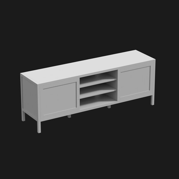 Long Stand 001 3D Model – Elevate Your Space with This Free Wooden Stand