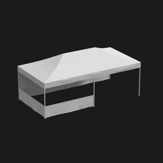Download Free Large Display Tent 001 3D Model – High-Quality Advertising Tent for Print Advertising