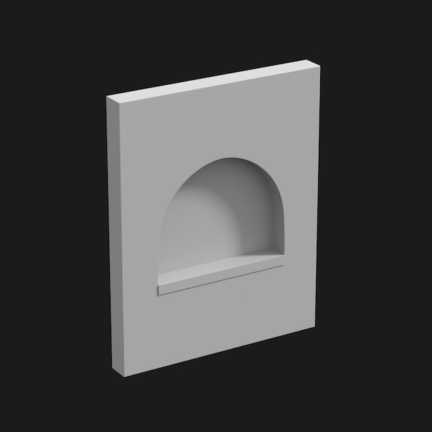 Arched Shelf 001 3D Model