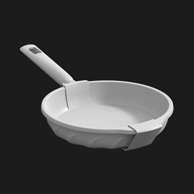 Frying Pan 001 3D Model – High Quality Kitchen Utensil for Your 3D Designs