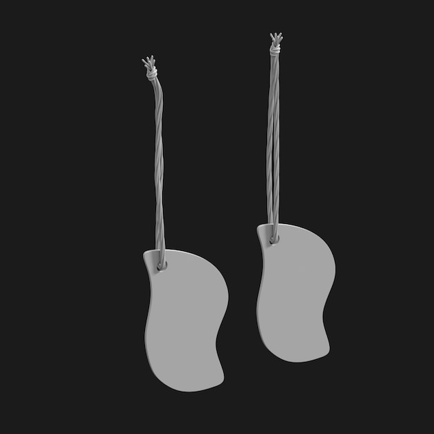 Free Leaf Shaped Tag 001 3D Model – Download Now!