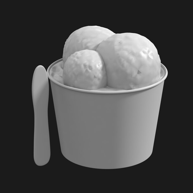 Free Download Ice Cream Cup 003 3D Model | HD Stock Images
