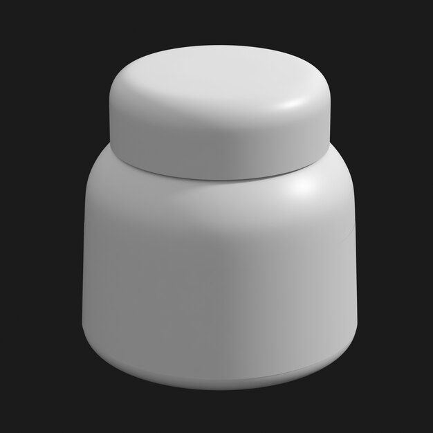 Cream Jar 006 3D Model
