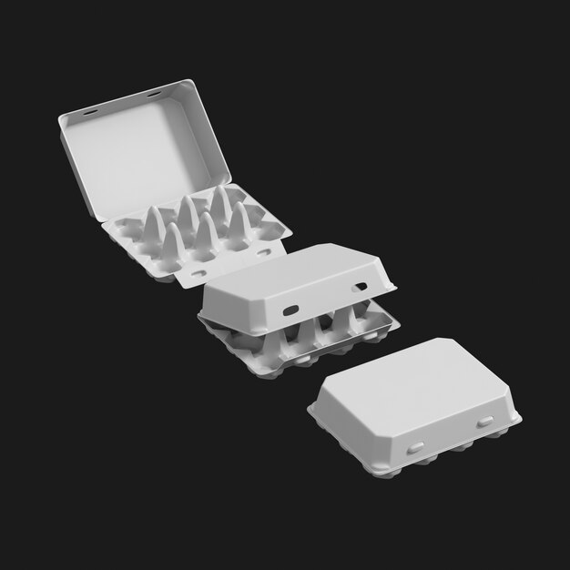 Egg Carton 001 3D Model: High-Quality Free Download