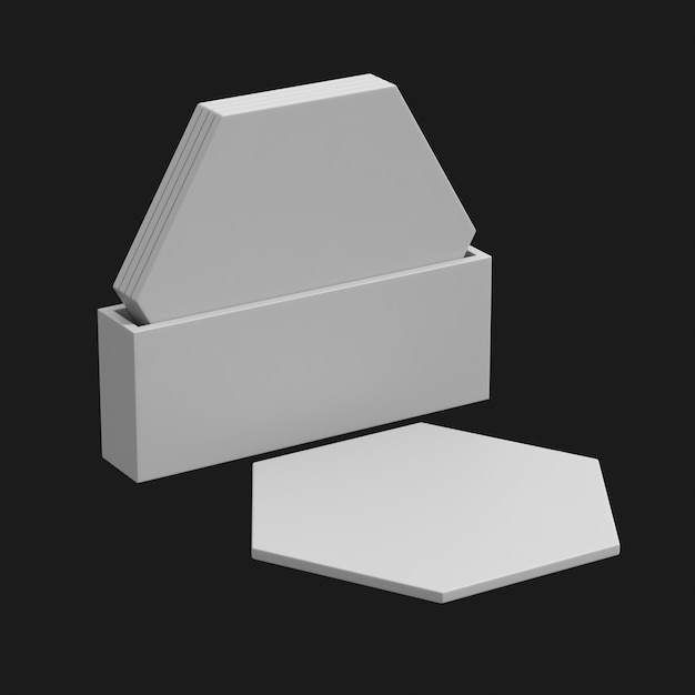 Hexagonal Kraft Coaster 001 3D Model