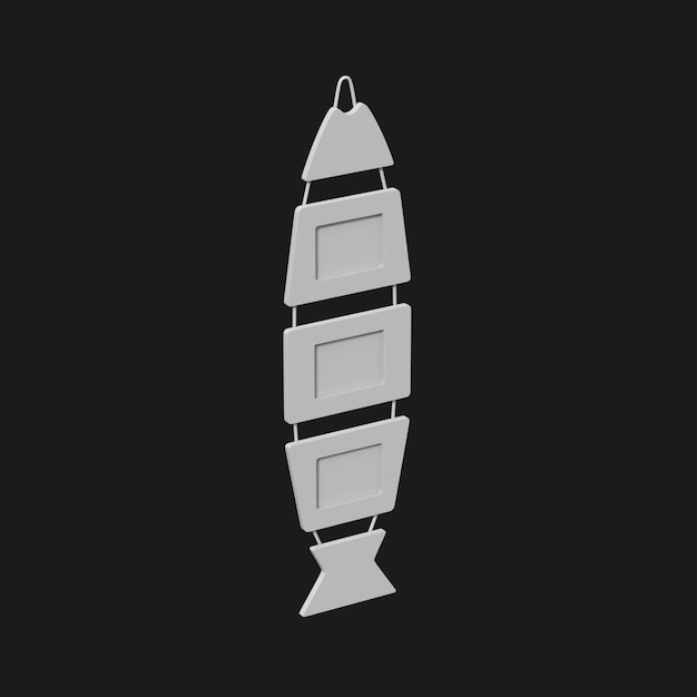 Fish Shaped Frame 001 3D Model – Free Download