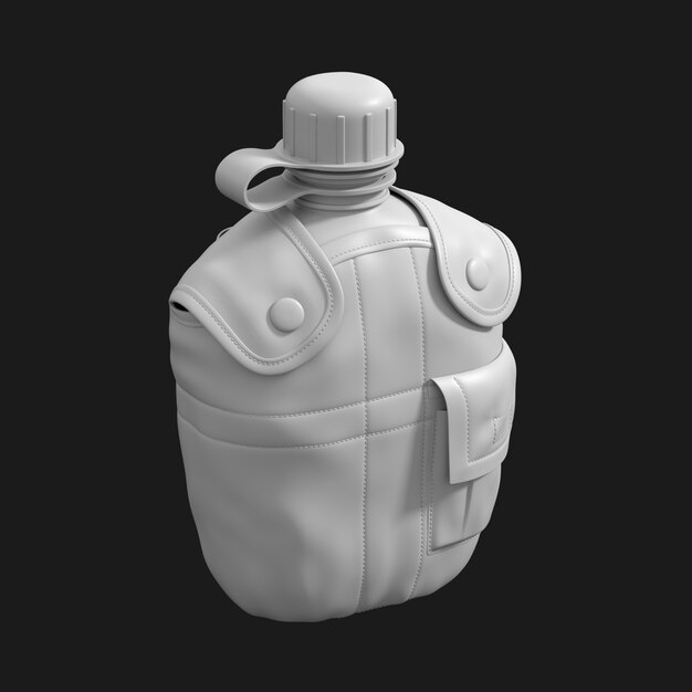 Military Bottle 001 3D Model – Free Download
