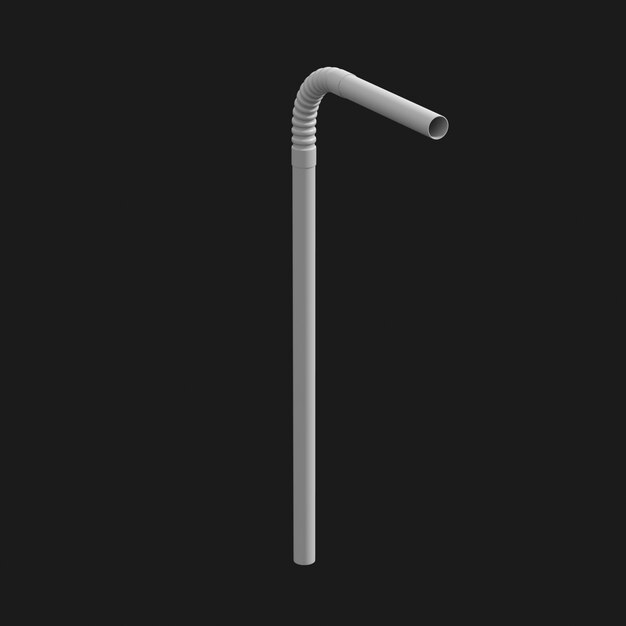 Metal Straw 001 3D Model – Free Download