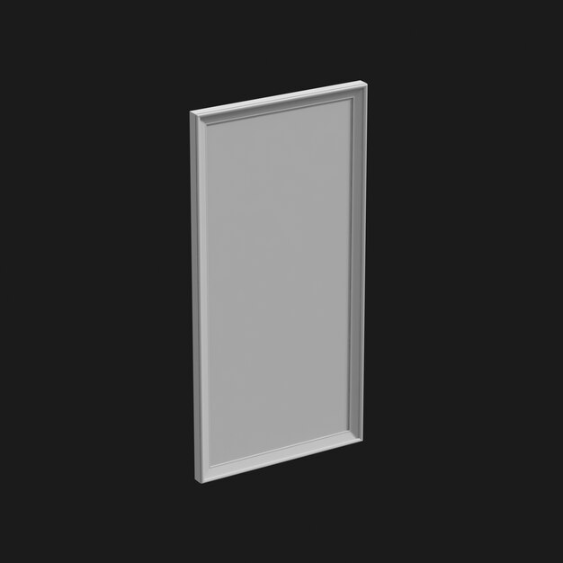 Introducing the Large Size Rectangle Frame 001 3D Model: Showcase Your Creativity in Style