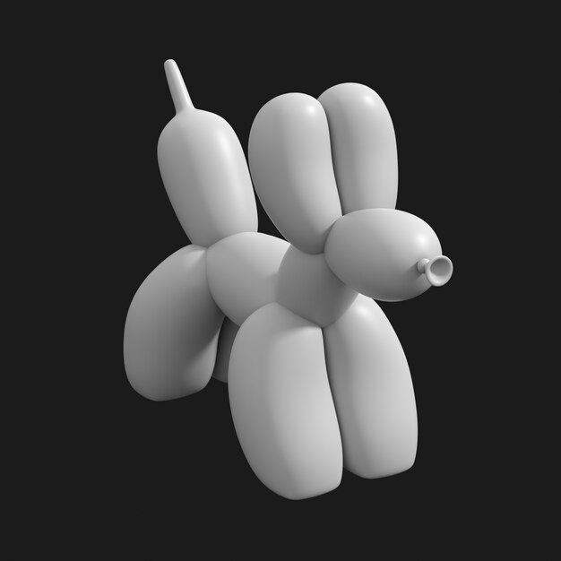 Dog Balloon 001 3D Model – Free Download