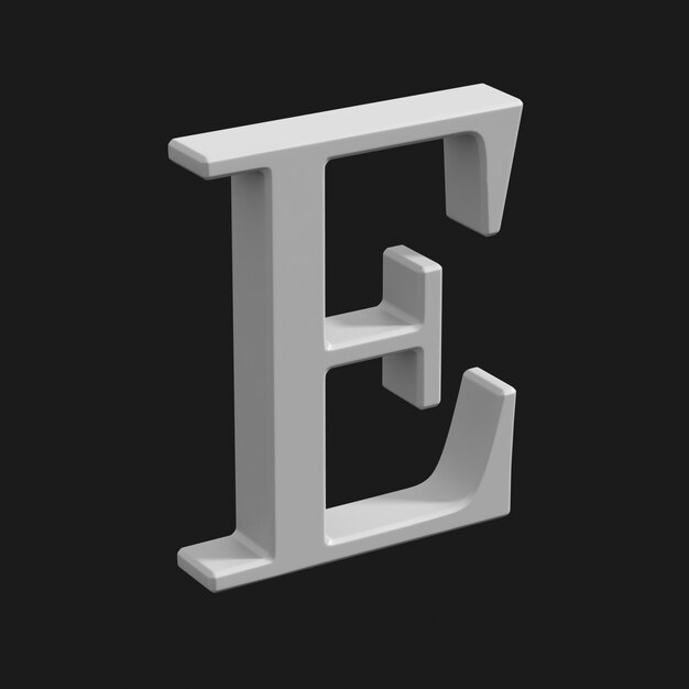 Download Free Letter E 001 3D Model – HDStockImages.com