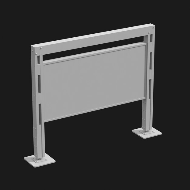 Get Your Free Horizontal Information Sign 001 3D Model Today!