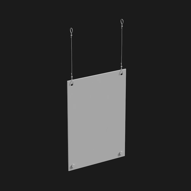 Hanging Poster 002 3D Model – High-Quality Free Download