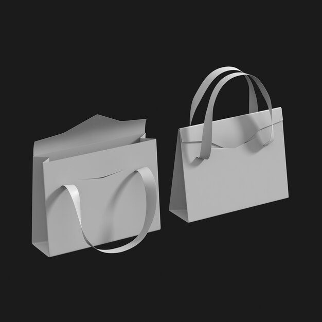 Download Free Gift Bag with Flap 001 3D Model – High-Quality Paper Shopping Bag