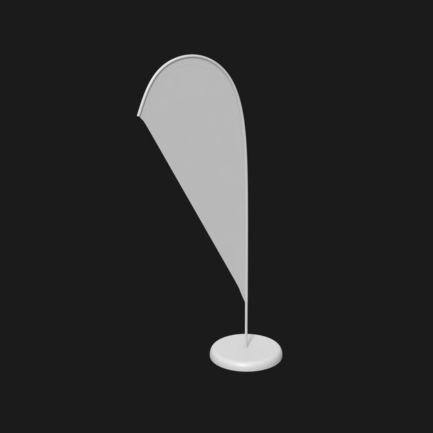 Flag Banner 001 3D Model: Free Download – Advertising Flag, Feather Flag, and more