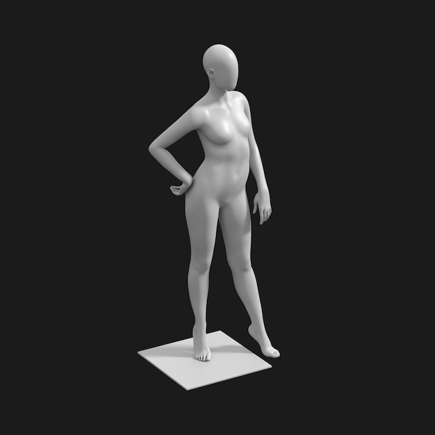 Free Female Mannequin 001 3D Model – Download Now!