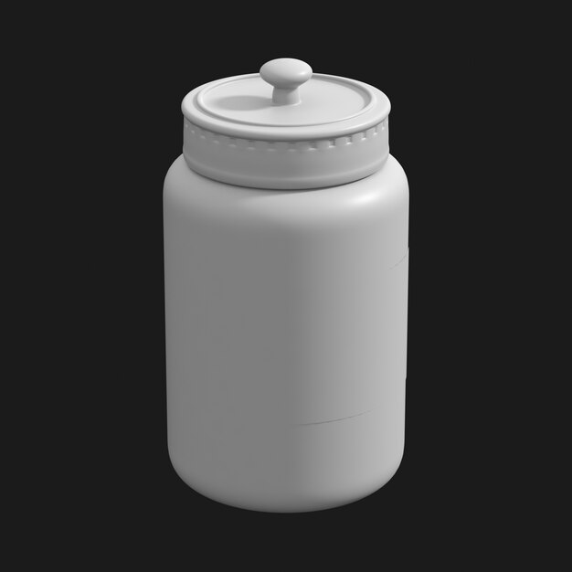 Download Free Jar 053 3D Model – High-Quality Food Container Jar