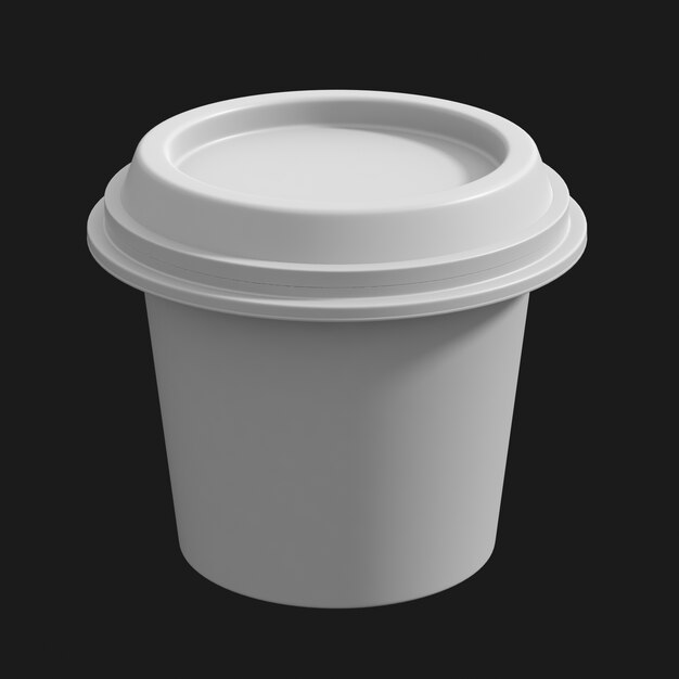 Download Free Ice Cream Cup 001 3D Model – High-Quality Ice Cream Packaging