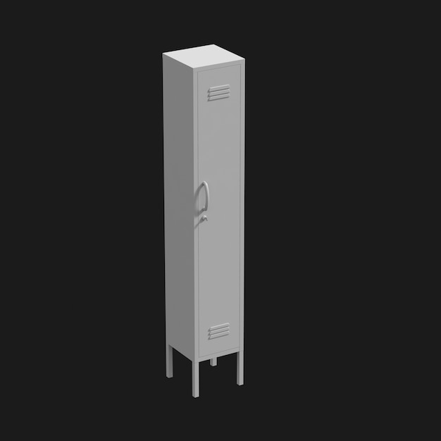 Locker 003 3D Model – Free Download | Metallic Locker | Large Locker | Organizer