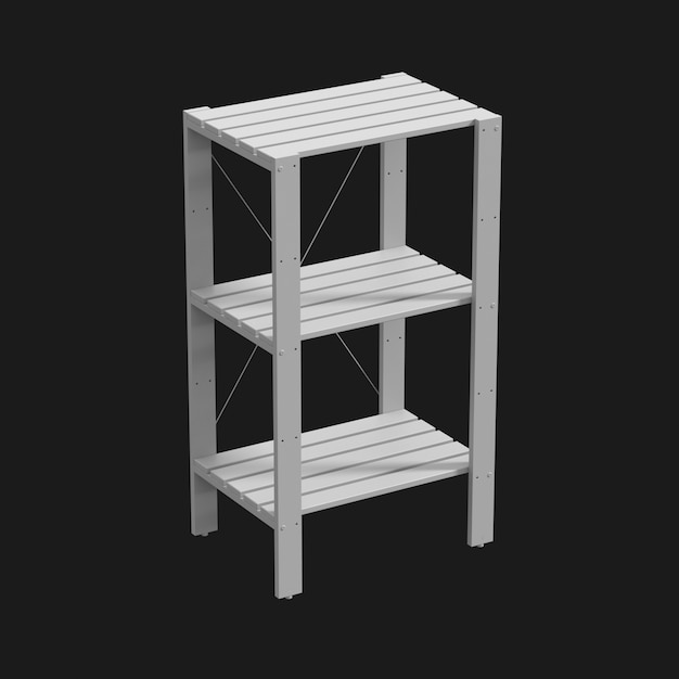 Garden Shelf 001 3D Model – A Stunning Exterior Decor for Your Garden