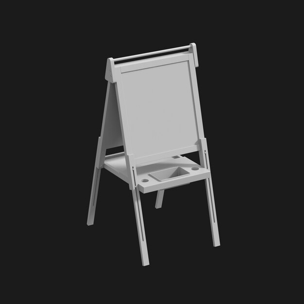 Kindergarten Chalkboard 001 3D Model – Free Download