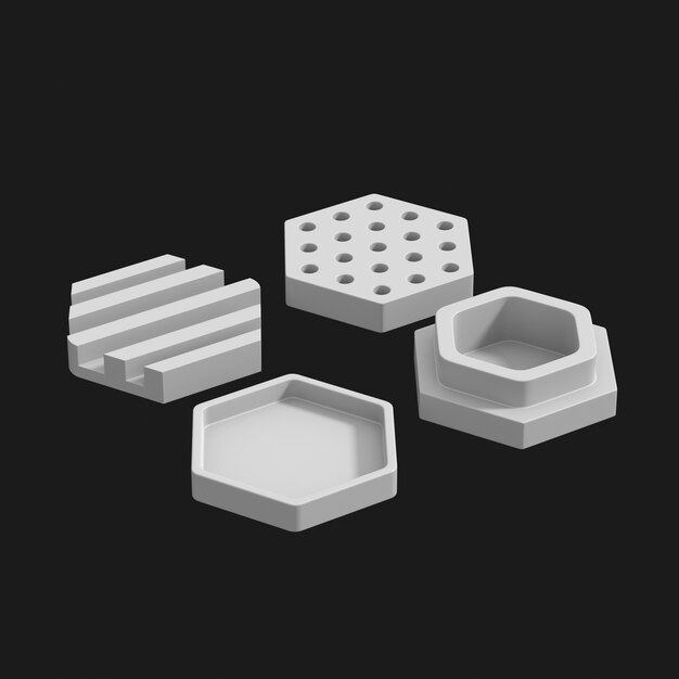 Concrete Accessories 001 3D Model