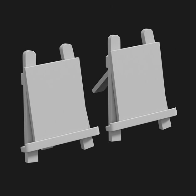 Easel 002 3D Model – Free Download | HD Stock Images