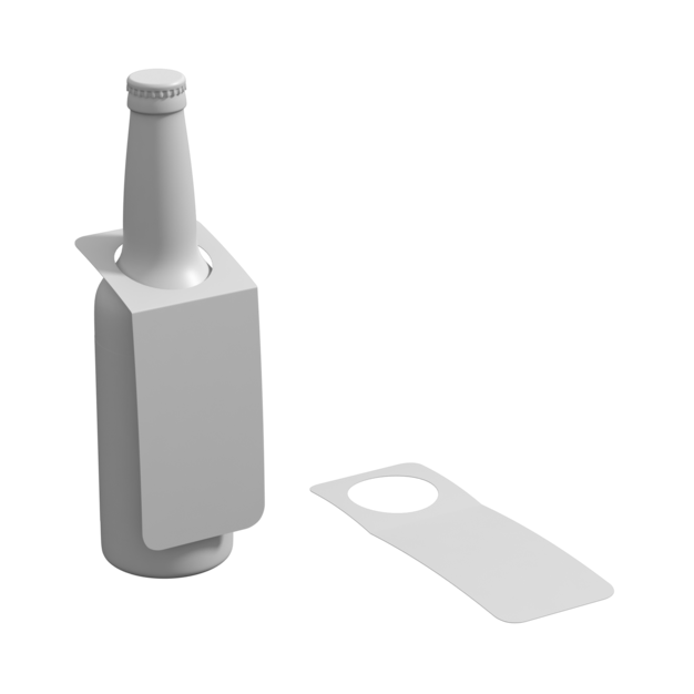 Botella con etiqueta