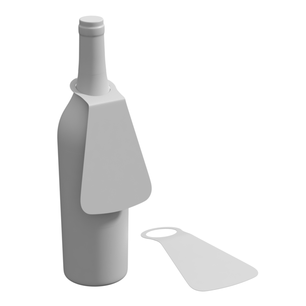 Botella con etiqueta