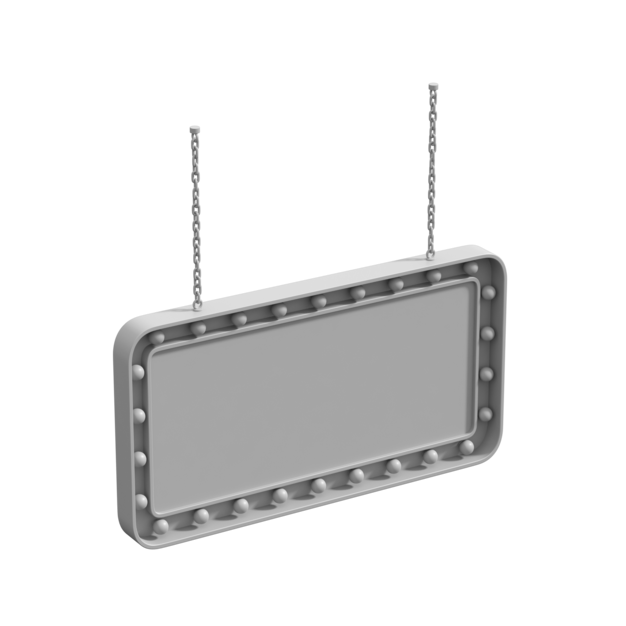 Letrero rectangular luminoso
