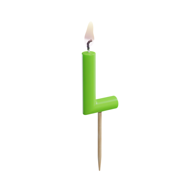 Geburtstagskerze Buchstabe L