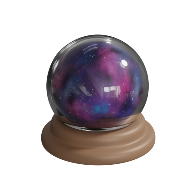 El icono de la bola de cristal
