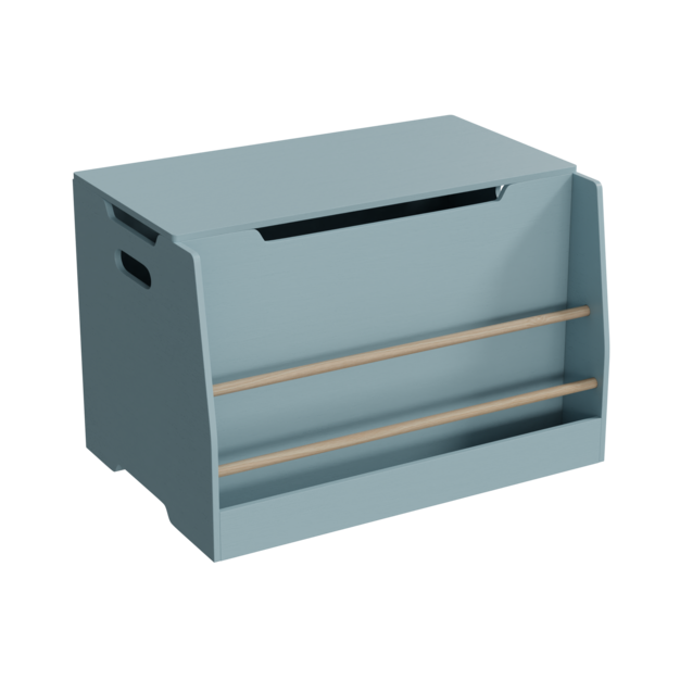Caja de juguetes con forma de estantería