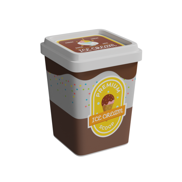 Quadratischer Eisbecher