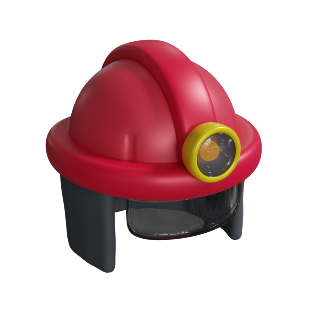 El icono del casco de bomberos