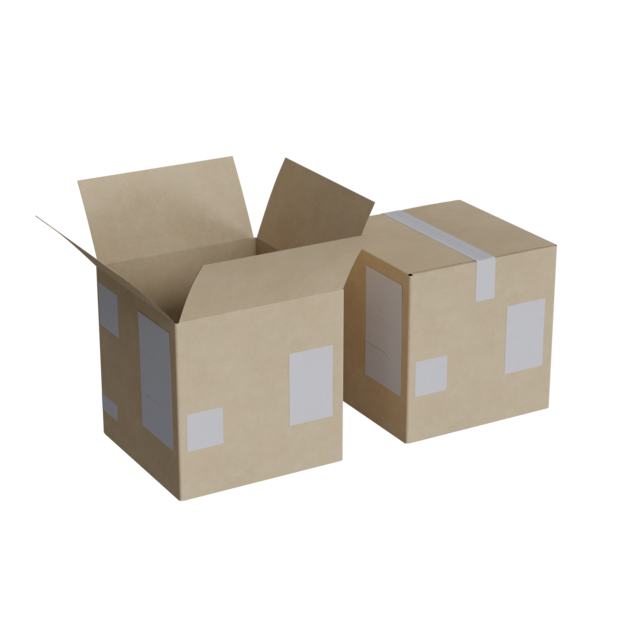 Caja con etiqueta
