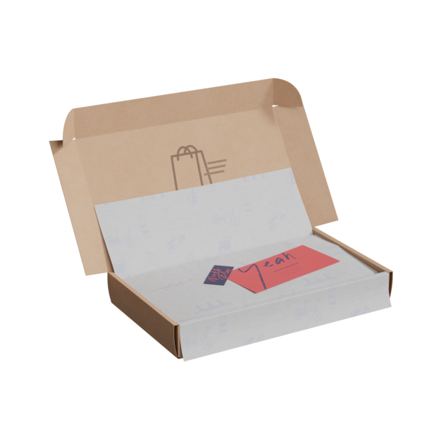Scatola con carta velina