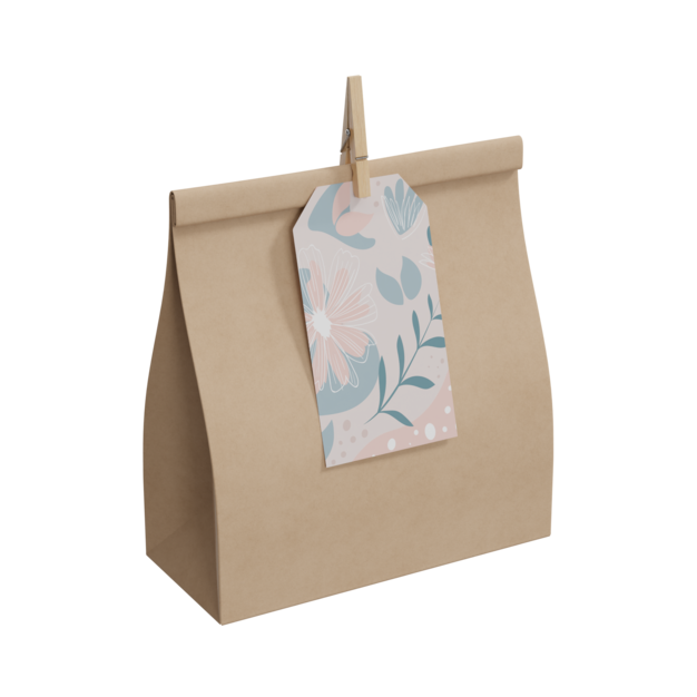 Bolsa con etiqueta