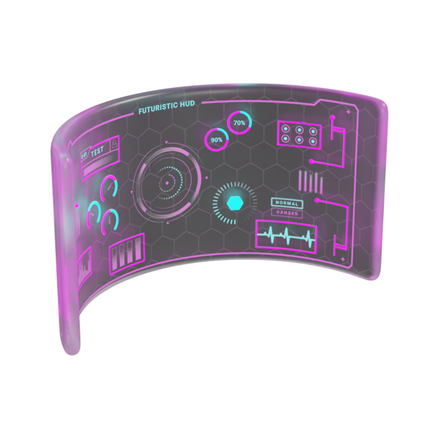 Icono de pantalla curva