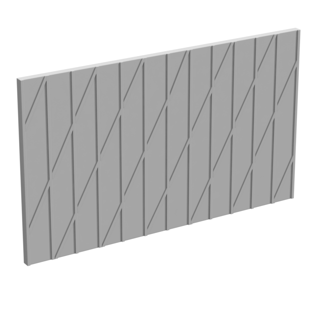 Pared con moldura transversal