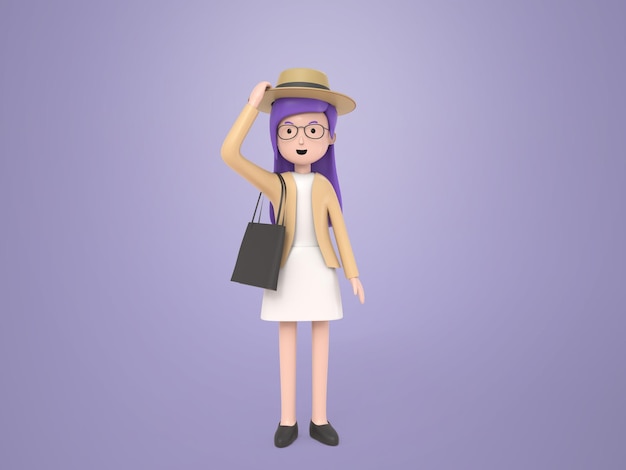 3d biznesowa ilustracja kobiety