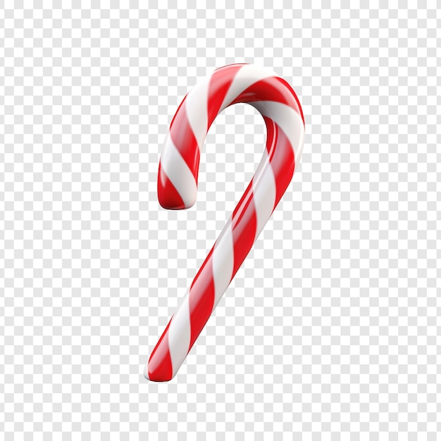 Bezpłatny plik PSD 3d christmas candy cane wyizolowany na przezroczystej tle