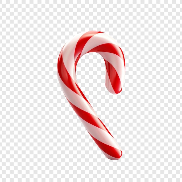 3d Christmas Candy Cane Wyizolowany Na Przezroczystej Tle