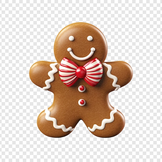 Bezpłatny plik PSD 3d gingerbread man wesołego świątecznego ciasteczka