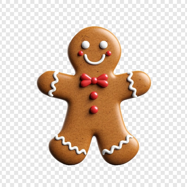 Bezpłatny plik PSD 3d gingerbread man wesołego świątecznego ciasteczka