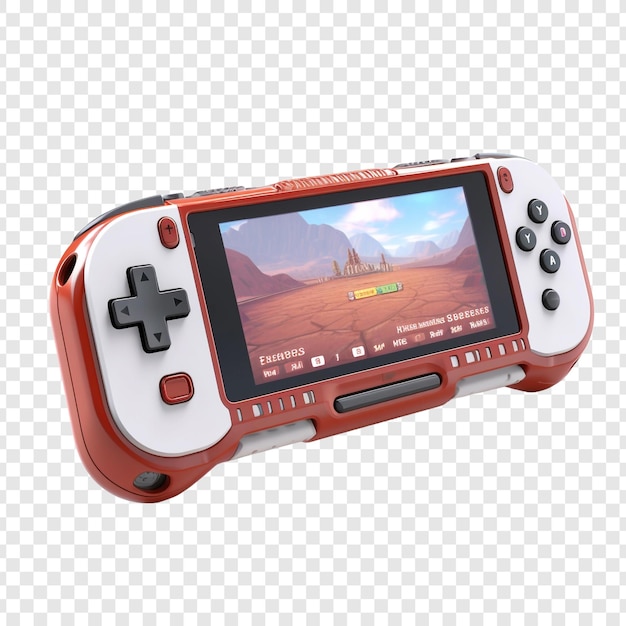 3d Handheld Game Console Video Portable Izolowany Na Przezroczystej Tle