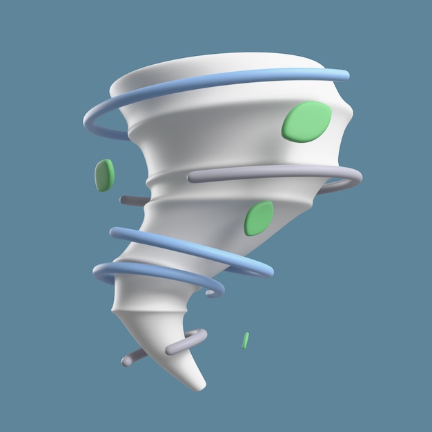 3d ikona dla warunków pogodowych z tornado